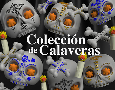 Colección de Calaveras 3D Render