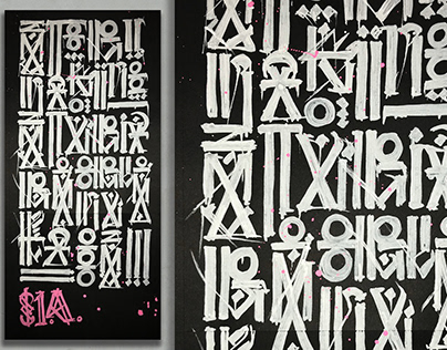 Hand Lettering Type Study in the style of Retna