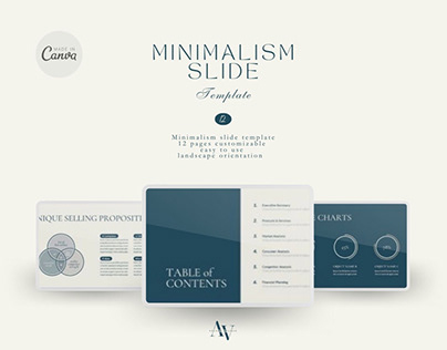 Minimalism slide template by velvet studio