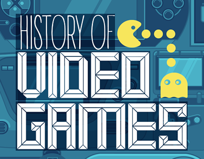 History of Video Games | Magazine Illustration Design