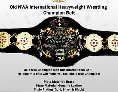Old NWA International Heavyweight WrestlingChampionBelt