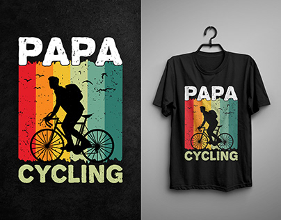 Cycling T-shirt Design, Retro Vintage T-shirt Design