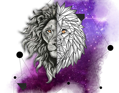 magical lion tattoo