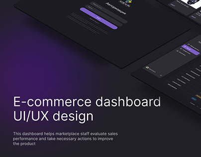 E-commerce dashboard UI/UX design