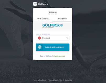 GolfMore - UI/UX For Sign Up, Sign In And Emails