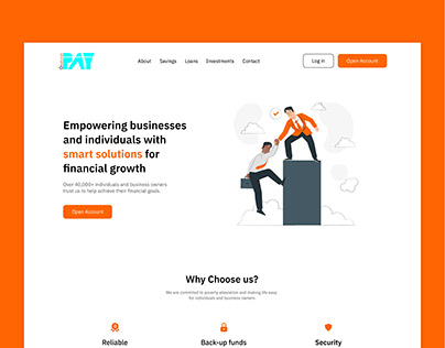 Bank website UI Design