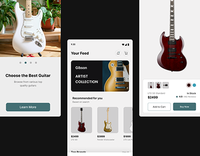 Guitar Store App Product Design