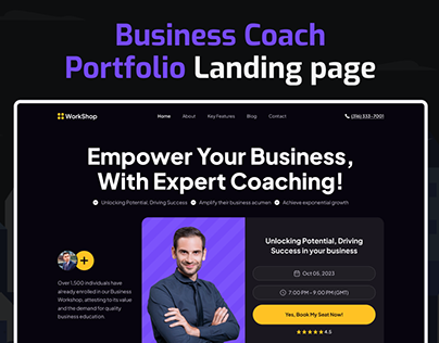 Project thumbnail - Business Coach Portfolio Landing page