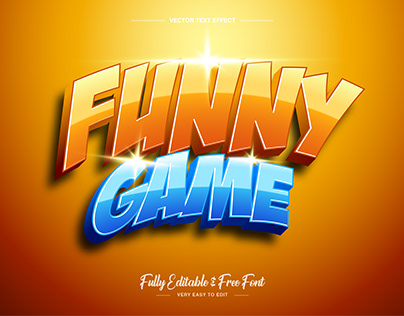 Funny game editable text effect for sale