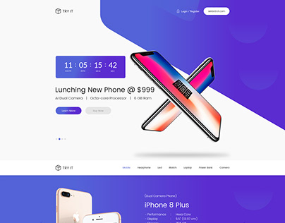 Tryit - Product Offer Landing Page PSD Template