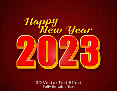 Happy new year 2023 text effect