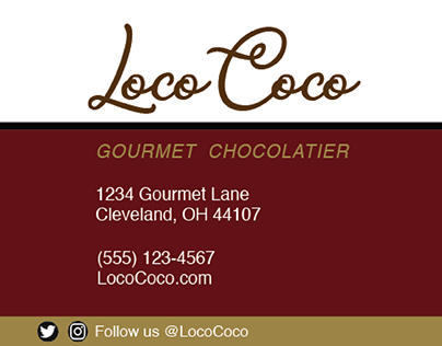 LocoCoco Gourmet Chocolatier Stationery