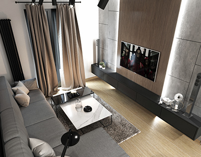 Interior design project for a small apartment