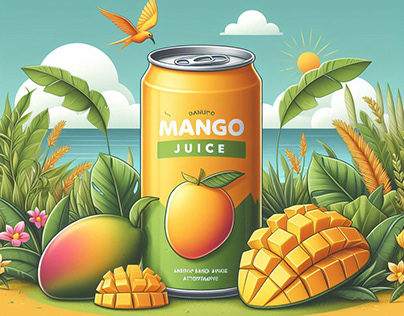 Poster design for Mango juice can