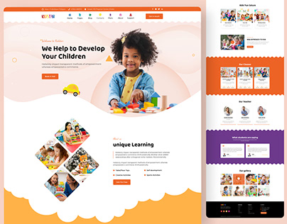 kidster-kindergarten landing page