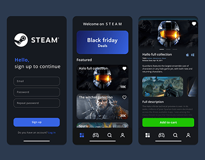 Steam Store Page Redesign (1/2) by Seb Jachec on Dribbble