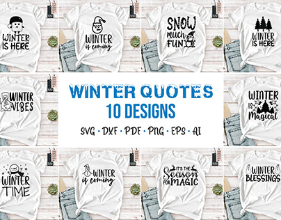 Winter Quotes SVG Bundle Vol.2