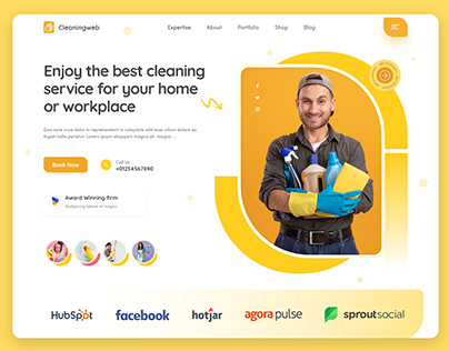 Modern Corporate or Home Cleaning Service Web template.