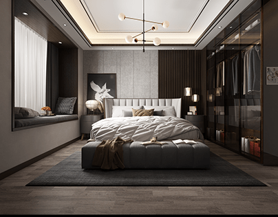 brownish bedroom