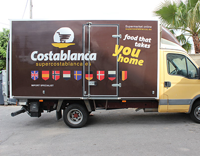 Lettering Truck and Van - Supermarket Costablanca