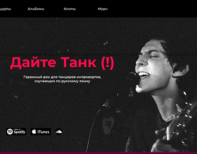 Concept of Music Band Website