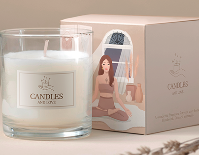 Logo and packaging design for a candle shop