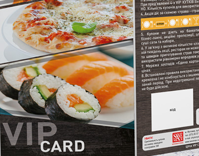 development of vip card for restaurant
