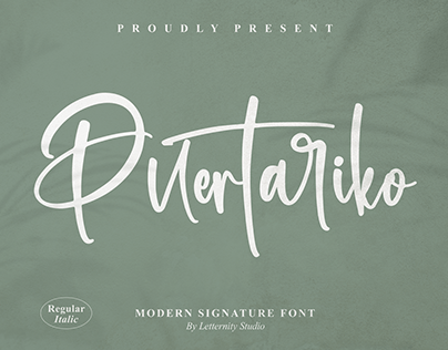 Puertariko - Modern Signature Font