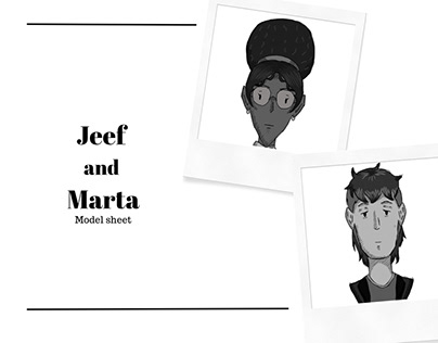 Jeef and Marta model sheet