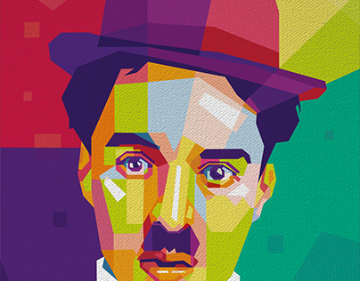 The Vector Art of the Great Comedian Charlie Chaplin