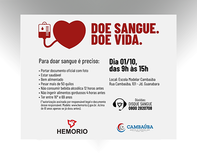 Campanha de Doação de Sangue da EMC - HEMORIO