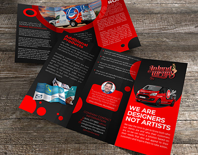 Black and Red Tri-Fold Brochure Design