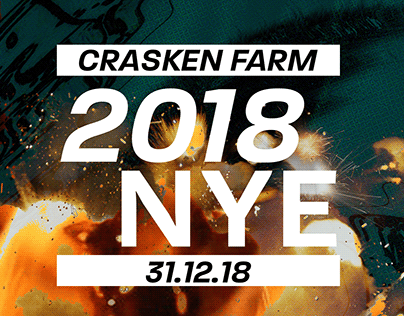 Crasken 2018 NYE Event Posters + Branding