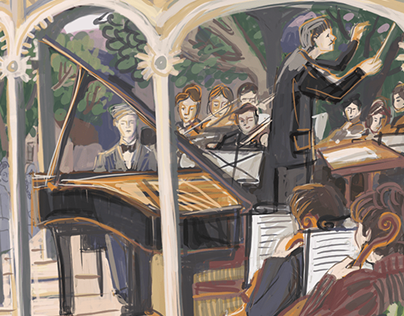 Illustrations for the music concert at Zaryadye hall