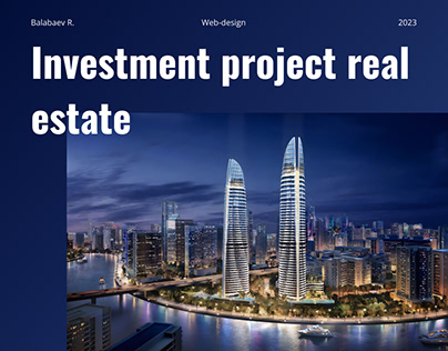Investment project real estate