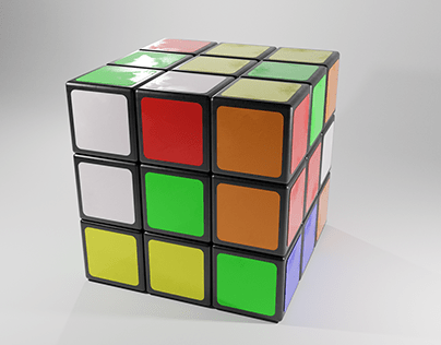 Rubik cube - 3d modeling