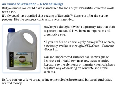 Sales Page Copy - Nanopur Concrete