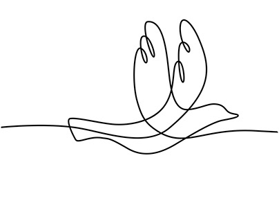 Bird Flying Continuous Line