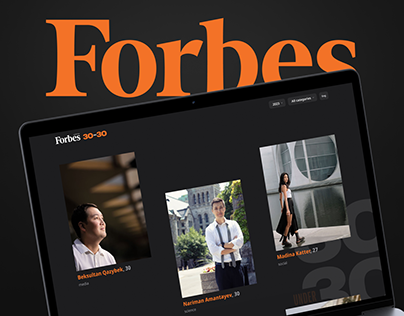 Project thumbnail - Forbes kazakhstan – 30 under 30 web site