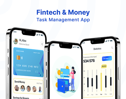 Fintech & Money Task Management App UI UX Design