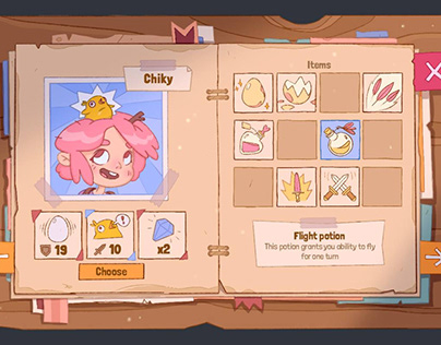Character page UI