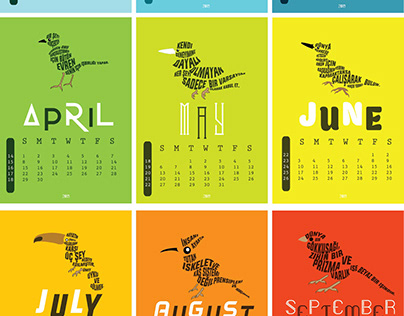 2019 calendar design