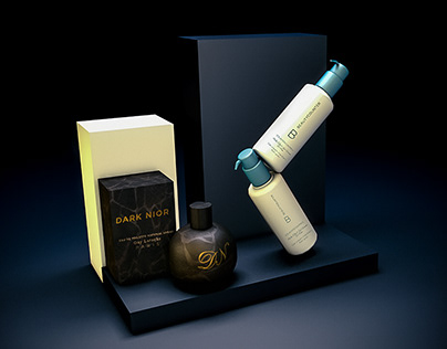 3D Product Modeling Perfume Bottle and Beauty Products
