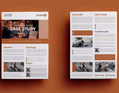 Case Study Template, Business Case Study Booklet Layout