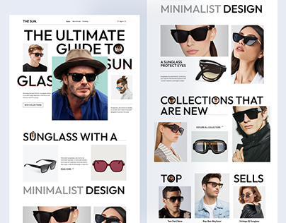 Sunglass E-commerce Web Landing Page
