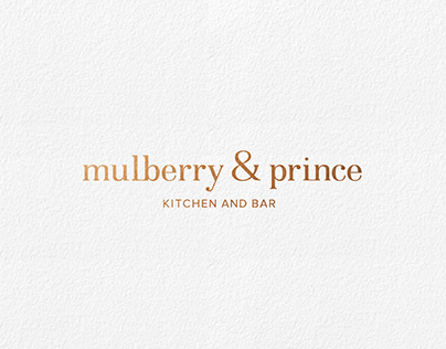 Mulberry & Prince Kitchen and Bar identity design