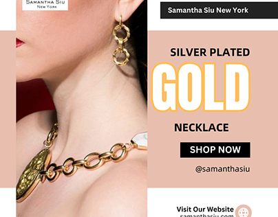Silver plated gold necklace - Samantha Siu New York