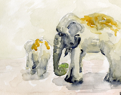 Elephant Painting (Zoo Plein-Air)