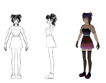 Character Design- Ryuna (VRoid Studio)