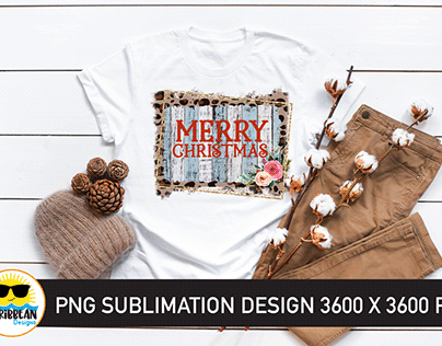 Sublimation Design Download | Merry Christmas PNG File